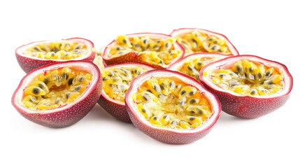 Fresh passion fruit isolated on transparent background