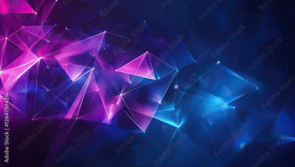 Poster abstract digital network design with vibrant color gradients