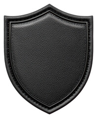 Monochrome Metallic Shield with Black Frame on Transparent Background for Graphic Design