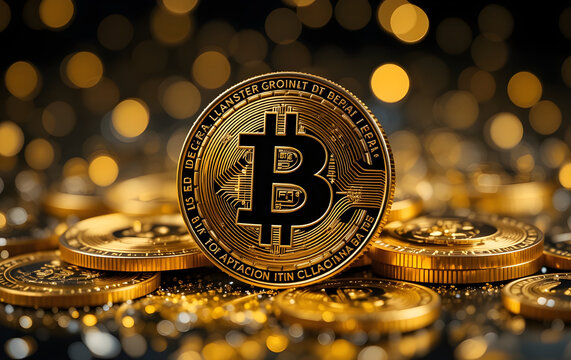 Bitcoins mining concept

