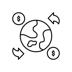 Money Transfer vector icon