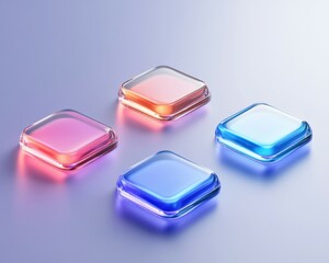 Get Answers. Three-dimensional Abstract Background with Blue Business Buttons