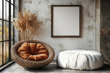 Cozy interior design featuring unique seating and natural decor in a modern space