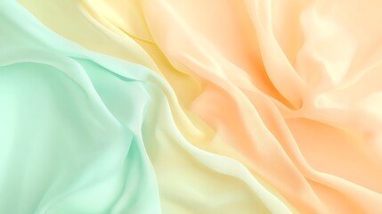 Obraz premium Pastel Fabric Draped in Soft Waves of Color