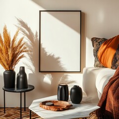 Obraz premium Elegant Interior Design with Minimalist Decor and Natural Elements