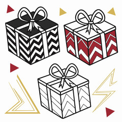 Vector holiday gifts for the holidays