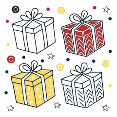 Vector holiday gifts for the holidays