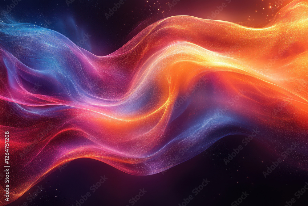 Poster colorful swirls of light create a mesmerizing abstract design for digital art enthusiasts