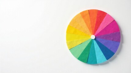 Obraz premium Vibrant Color Wheel Displaying a Spectrum of Hues for Design Inspiration and Artistic Projects