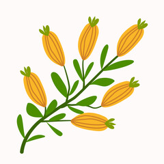 Cute flower illustration. Vector flower flat. Simple flower clipart.