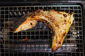 ブリカマを焼く
