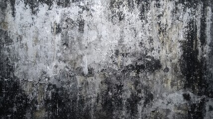 Weathered concrete wall with peeling paint, showcasing texture and decay in an urban setting