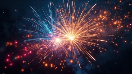 Fototapeta premium High-Energy Fireworks Burst Background