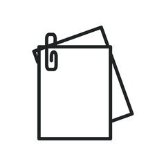 Note paper line icon