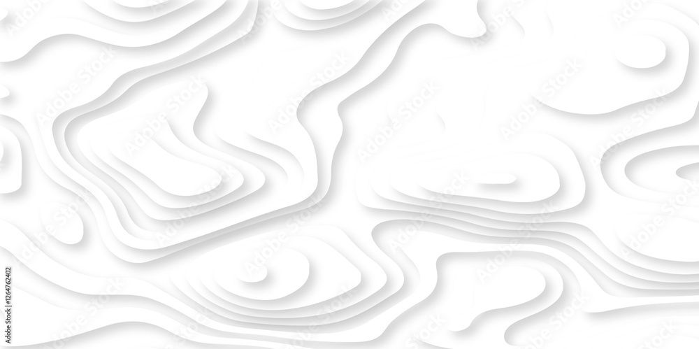 Poster vector minimal light element shadow landscape wave element curve graphic papercut design. background