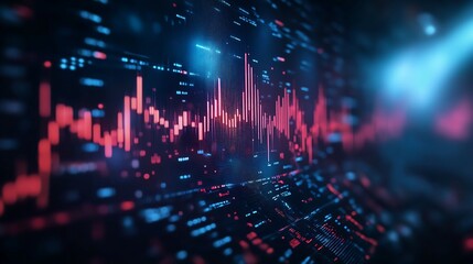 Fototapeta premium Market chart of business increase stock graph or investment financial data profit on growth money diagram background with success diagram exchange information