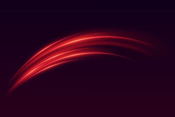 Speed ​​glowing technological lines and light. Vector EPS10