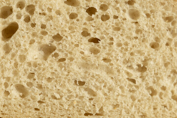 close-up of bread texture with porous structure
