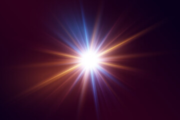 Magic light effect of flash. Vector illustration