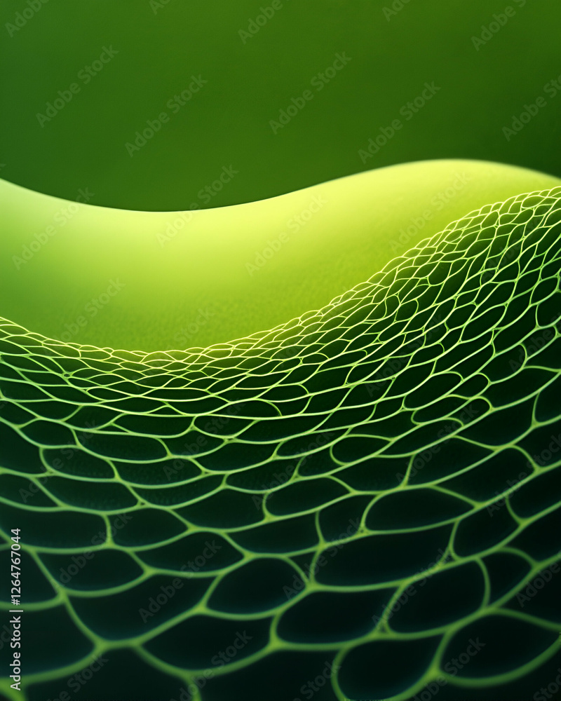 Aufkleber a vibrant abstract image featuring green waves and a mesh pattern. this design captures a sense of f