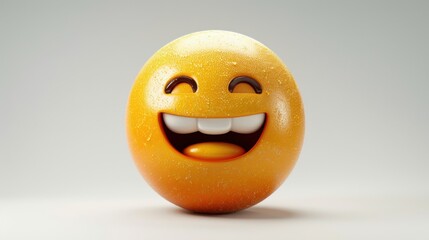 3D realistic emoji from an elevated and diagonal perspective, capturing detailed textures and expressions on a white background