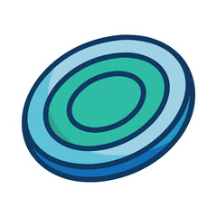 Flying disc frisbee illustration