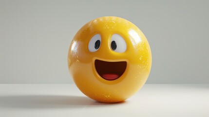 3D realistic emoji from an elevated and diagonal perspective, capturing detailed textures and expressions on a white background
