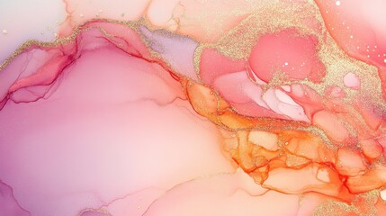 Obraz premium Rose Coral Pastel Watercolor Gradient Texture Ultra