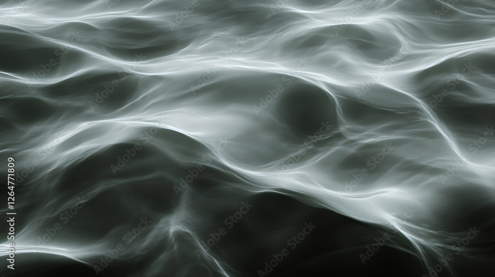 Poster a mesmerizing abstract representation of water waves, showcasing the fluidity and tranquility of nat