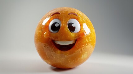 3D realistic emoji from an elevated and diagonal perspective, capturing detailed textures and expressions on a white background