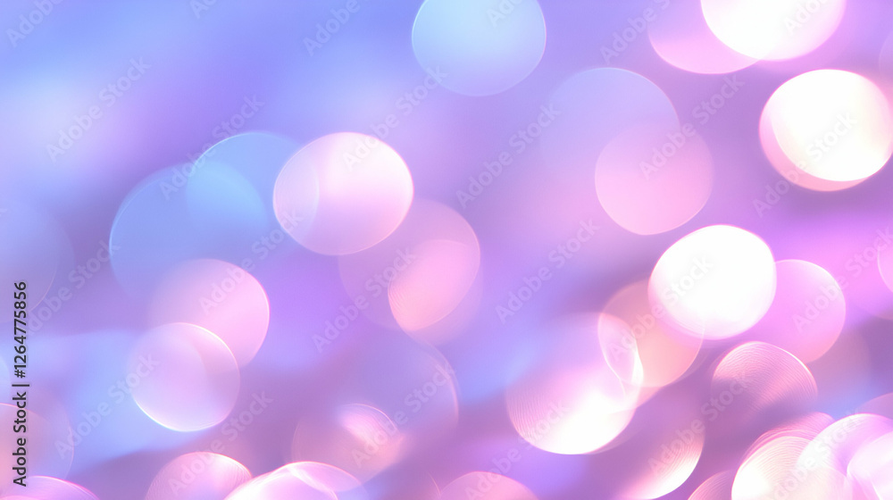 Poster a mesmerizing abstract background featuring soft, colorful bokeh lights in hues of pink and blue. id