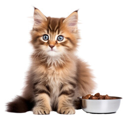 Fototapeta premium PNG Dry food cat kitten mammal animal.