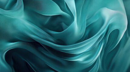 Fototapeta premium Teal Aqua Silk Fabric Gradient Texture Ultra HD Texture