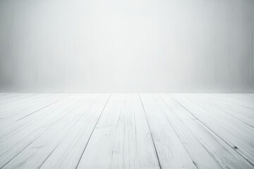 Fototapeta premium Creative studio backdrop featuring whitewashed wooden surface with plenty of copy space for artistic projects