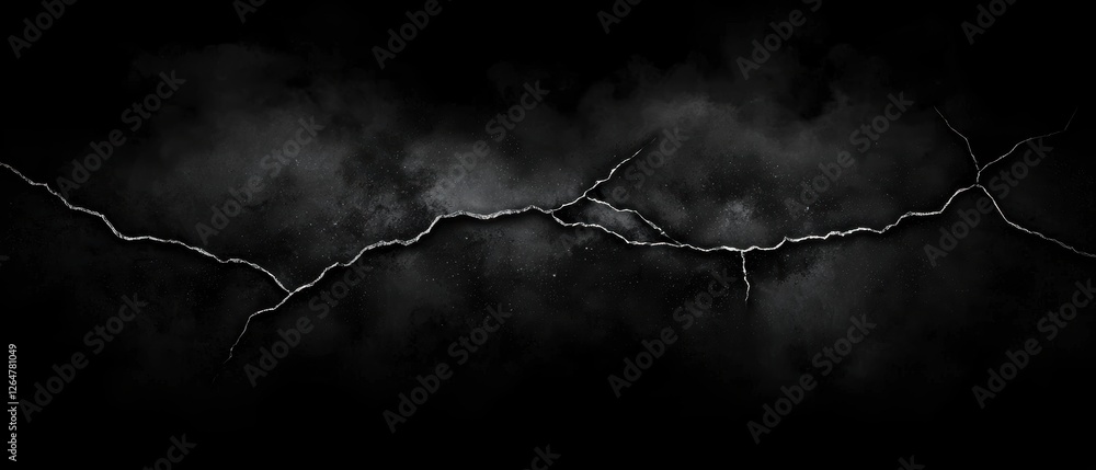 Poster fine white residue lines etched into dark surface with textured background