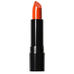 Obraz premium Bright orange lipstick in sleek black tube, perfect for bold makeup looks. This vibrant shade adds pop of color to any beauty routine, enhancing lips with striking finish
