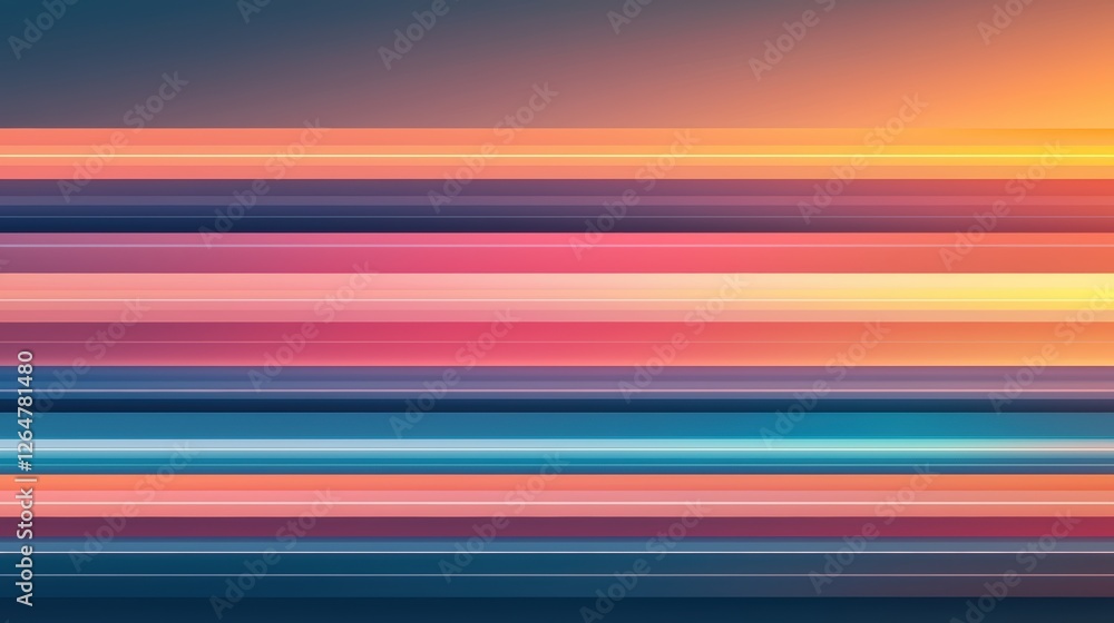 Poster seamless retro vhs scanlines visual with distorted color stripes and warm gradients