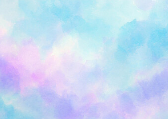 水色と紫の和紙水彩背景