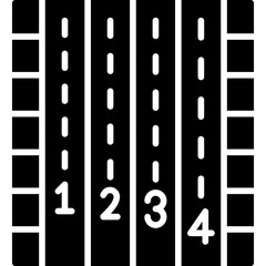 Fototapeta premium Race Track Icon