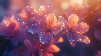 A golden beach with crystal-clear water, palm trees swaying, and a bright blue sky overhead