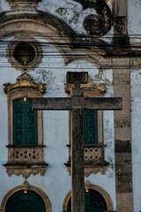 Wooden cross in Marechal Deodoro, Brazil