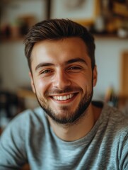 Obraz premium Casual pose, smiling at camera