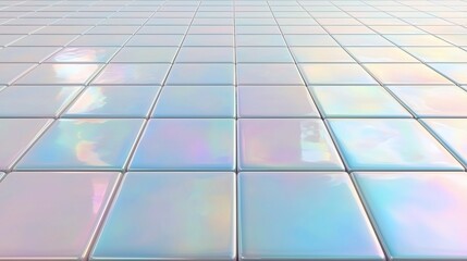 Colorful tiles reflecting light create a mesmerizing mosaic on a smooth surface in a modern space