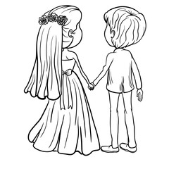 wedding bride and groom