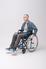 Portrait of a man in a wheelchair