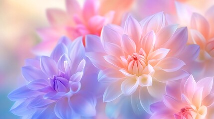 Obraz premium An Expanse of Photorealistic Flowers with Vivid and Dreamy Colors in Bloom