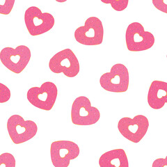 Boho rainbow cute lovely heart pattern background