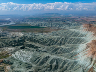 Aerial view of Ankara, Nallıhan Bird Paradise.