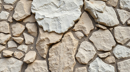 Light brown-gray grunge background. Old stone wall. White stone texture. Stone background. Abstract grunge stone background.