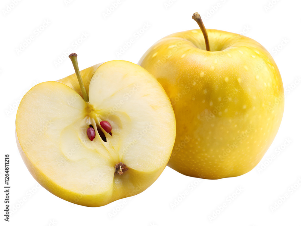 Wall mural close up of a yellow isolated on transparent background png